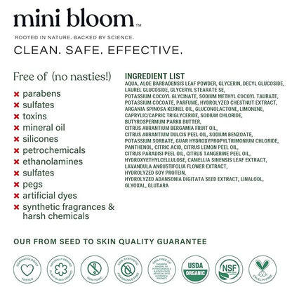 Fresh N’ Clean 2-in-1 Hair + Body Wash Shampoo Sulfate-Free Baby & Kid Safe Aloe leaf, Chamomile extract