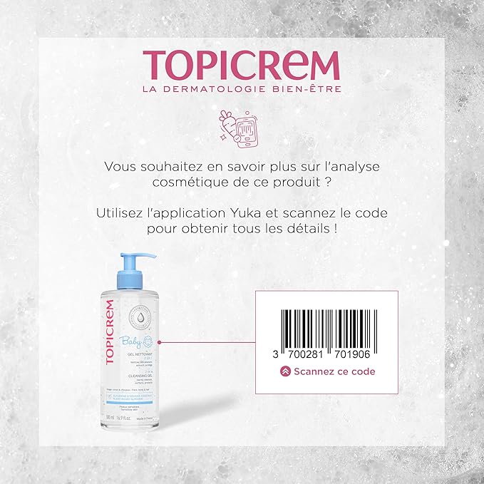 Topicrem Organic Baby Care 2 in 1 Cleansing Gel 500ml