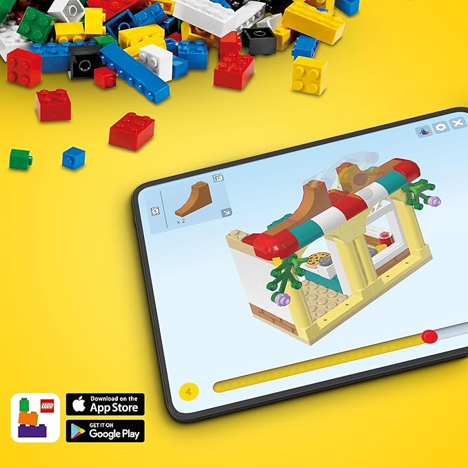 LEGO Classic Creative Party Box Bricks Set 11029, Family Games to Play Together, Includes 12 Mini-Build Toys: Teddy Bear, Clown, Unicorn, Fun for All Ages 5 Plus