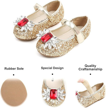Felix & Flora Girls Toddler Little Ballet Shoes - Flower