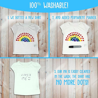 Washable Dot Markers for Kids with 2 Educational Activity Books | 10 Color Set (Boys)