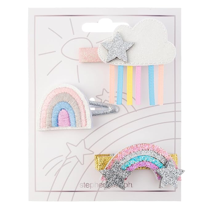 Stephen Joseph, 3-Pack Glitter Hair Clips for Girls ??Cute Shimmer Non-Slip Alligator Hair Clip