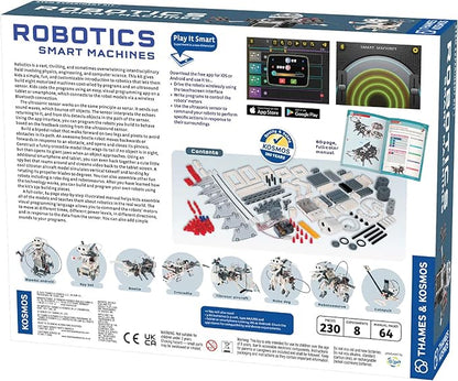 Thames & Kosmos | Robotics Smart Machines | Robotics for Kids 8 and up | STEM Kit builds 8 Robots | Full Color Manual to help with assembly | Requires tablet or smartphone | Parents' Choice Gold Award