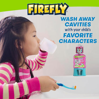 Firefly Kids Anti-Cavity Fluoride Rinse, L.O.L. Surprise!, Wild Melon Flavor, Alcohol Free Formula, ADA Accepted, Helps Prevent Cavities, 16 Ounce