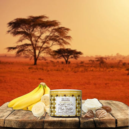 Shea Terra Organics Mama and Baby Collection | Bananas & Monkey Bread Baby Butter 6oz
