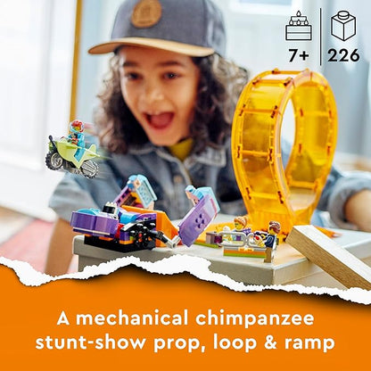Lego City Stuntz Smashing Chimpanzee Stunt Loop 60338 Building Toy Set for Boys, Girls, and Kids Ages 7+ (226 Pieces)