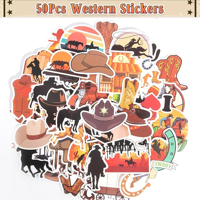 Western Cowboy Party Favors Rodeo Birthday Supplies for Kids Miniature Horse Toys Straw Silicone Bracelet Keychain Sticker Filler Goodie Bag Stuffers, Cowboy Western Party Favors Supplies