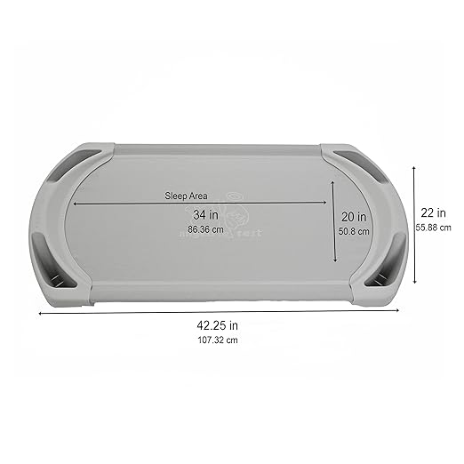 Children’s Factory SpaceLine Nap Cots, Kids Daycare and Preschool Sleeping Cot, Toddler Size, Set of 4, Gray