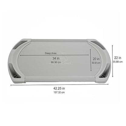 Children’s Factory SpaceLine Nap Cots, Kids Daycare and Preschool Sleeping Cot, Toddler Size, Set of 4, Gray