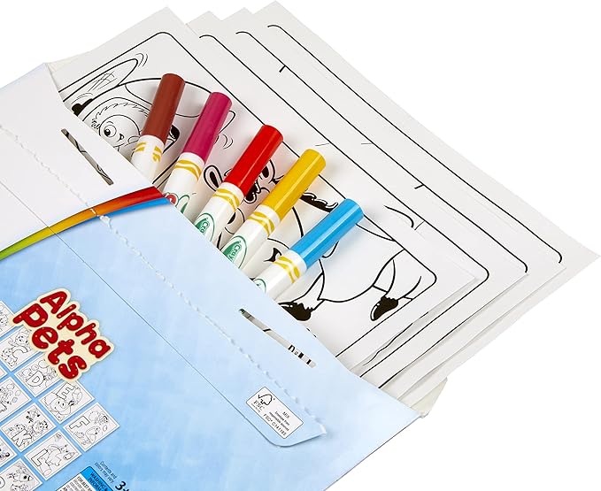 Crayola Color Wonder Alpha Pets, Mess Free Coloring for Toddlers, Alphabet Coloring Pages, Toddler Activity, Gift for Kids, Ages 3+ [Amazon Exclusive]