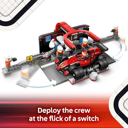 LEGO City F1 Pit Stop & Pit Crew with Ferrari Car Toy - Model Race Car Toy Building Playset for Kids, Boys and Girls, Ages 6+ - F1 Collectible for Fans - Gift Idea for Birthdays - 60443