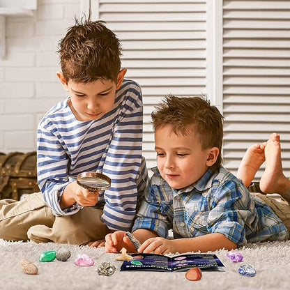 XXTOYS Solar System Gemstone Dig Kit - Dig Up 13 Gems, Rocks & Fossils - Space Toys Science Kits for Kids, Great Geology Gift for Boys & Girls 6-8 STEM Educational Toys