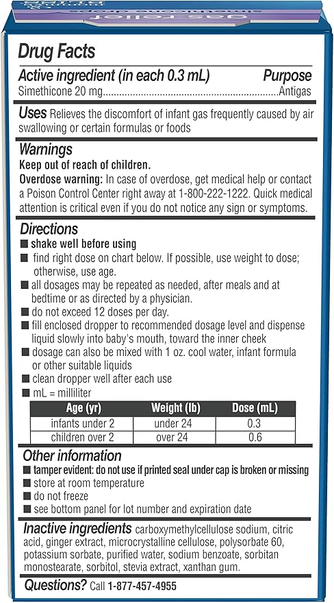 Mommy's Bliss Gas Relief Drops Bottle, Simethicone Drops for Infants 1 Fl 1)