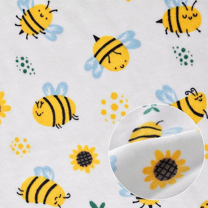 DaysU Silky Micro Soft Plush Baby Blankets Unisex with Print Animal Pattern and Soothing Raised Dots, Double Layer Bed Throws for Baby Crib 30x40 Inches