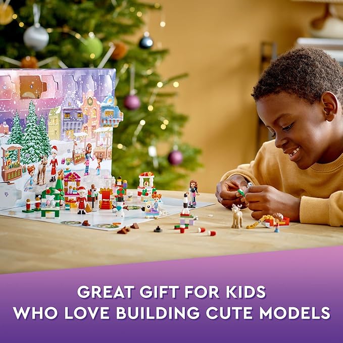 LEGO Friends 2022 Advent Calendar 41706 Building Toy Set; 24 Gifts and Holiday Toys, Including Santa’s Sleigh; for Kids, Boys and Girls, Ages 6+ (312 Pieces)