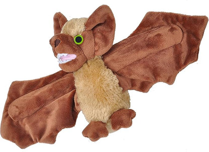 Wild Republic Huggers, Brown Bat Plush Toy, Slap Bracelet Stuffed Animal, Kids Toys, 8 Inches