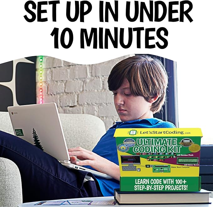 Ultimate Coding Kit for Kids 8-12+. Coding Game for Tweens with 100+ Free Code & STEM Projects. Girls & Boys Learn STEM Hands-On with C++ Coding. Makes a Great Gift for Techy Teens.
