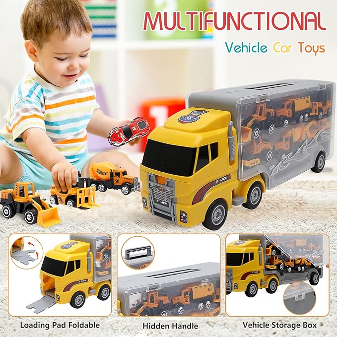 Toys for 3 Year Old Boys,Kids Boys Girls 3-5 Kids,12 1 Die-cast