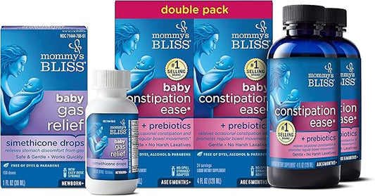 Mommy's Bliss Fast-Acting Baby Gas Relief Drops 100 Servings (Pack 1) with 24 Servings 2)
