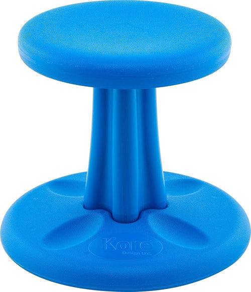 KORE Design Wobble Stool Chair, Girls + Boys Kid Desk Stools, Ergonomic Small Office Chairs, Flexible Seating for Active Kids, ADD/ADHD, Classroom, School, Home, Preschool (12in), Age 4-5 yrs, Blue