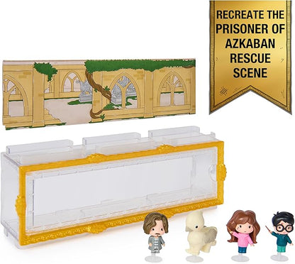 Wizarding World Harry Potter, Micro Magical Moments Prisoner of Azkaban Rescue Set with 4 Mini Figures & Display Case, Kids Toys for Ages 6 and up
