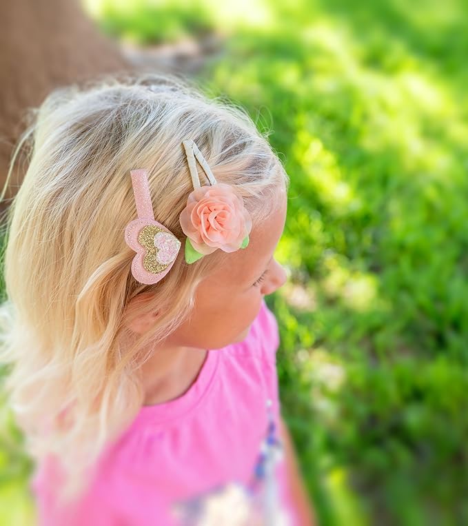 Stephen Joseph, 3-Pack Glitter Hair Clips for Girls ??Cute Shimmer Non-Slip Alligator Hair Clip