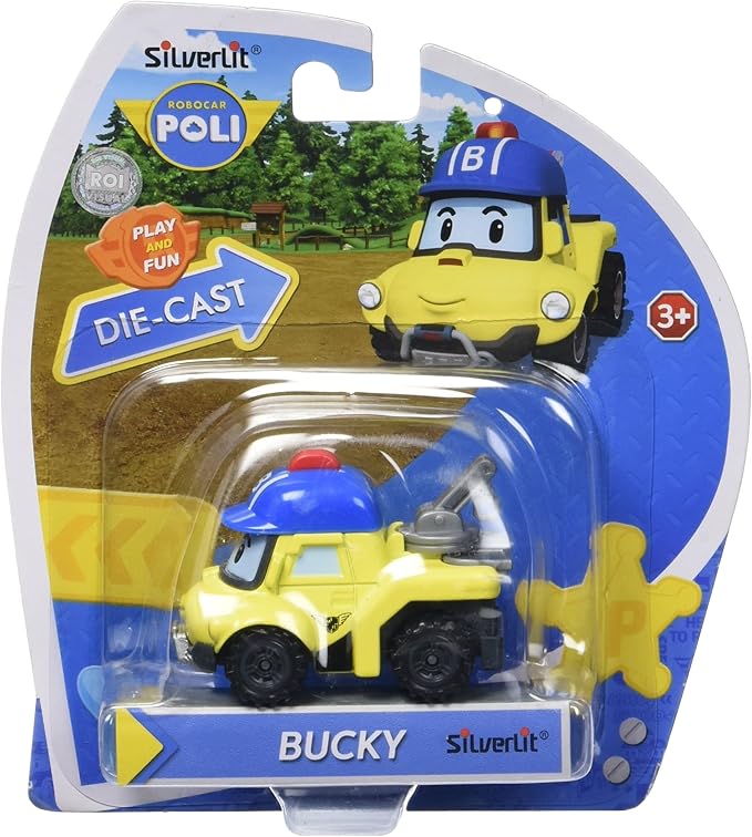 Robocar Poli, Bucky DIE-CAST Metal Toy Cars 1-5 Boys