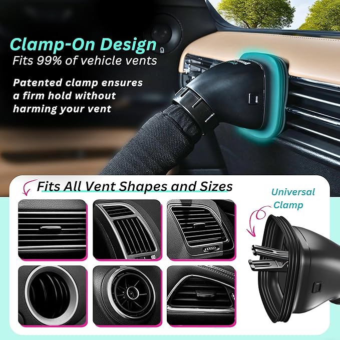 Swanoo Car AC Vent Extender | Air Vent Hose for Backseat | Directs Cool or Hot Air to Kids & Pets | Universal Fit | Extends Up to 10 FT | AC Tube for Baby Car | Back Seat Air Conditioning | BreezyBack