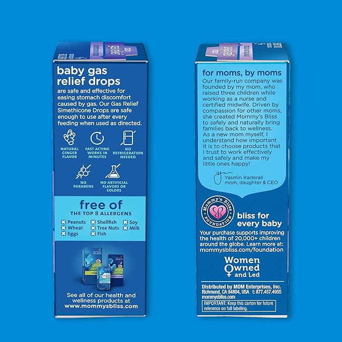 Mommy's Bliss Gas Relief Drops Bottle, Simethicone Drops for Infants 1 Fl 1)
