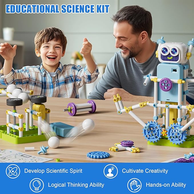 STEM Robotics Toys for Kids Toddler Age 6+, 36+ Robot Models Building Block Projects with Solar Power Sensors Gears, Education & Learning Science Engineering Kit Toys Gifts for Boys Girls