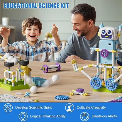 STEM Robotics Toys for Kids Toddler Age 6+, 36+ Robot Models Building Block Projects with Solar Power Sensors Gears, Education & Learning Science Engineering Kit Toys Gifts for Boys Girls