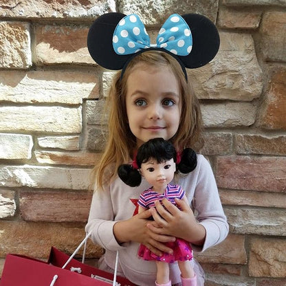 Mouse Ears Headband Shiny Mouse Ears Bows Hairband for Birthday