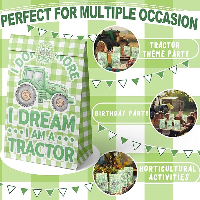 Tractor Party Favor Bags Tractor Goodie Bags Tractor Party Favors for Kids Tractor Birthday Party Supplies