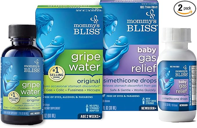 Mommy's Bliss Gripe Water & Baby Gas Relief Drops Combo Pack, Relieves Gas 3 oz