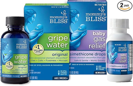 Mommy's Bliss Gripe Water & Baby Gas Relief Drops Combo Pack, Relieves Gas 3 oz