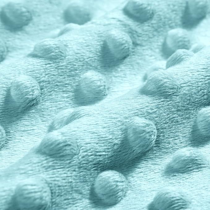 DaysU Silky Micro Soft Plush Baby Blankets for Boys with Print Animal Pattern and Soothing Raised Dots, Double Layer Bed Throws for Baby Crib 30x40 Inches