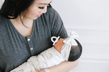 Copper Pearl Baby Bows: Stylish Headbands for Baby Girls, Premium Soft and Stretchy Baby Headbands