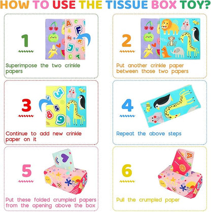 YOGINGO Baby Toys 6 to 12 Months - Baby Tissue Box Toys 1 Year