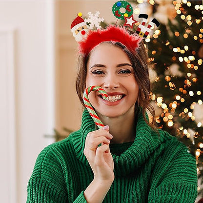Christmas Headbands - 1Pcs Glitter Santa Claus Snowflake Star Thin