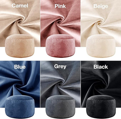 Large Bean Bag Chair: 3 ft Memory Foam Bean Bag Chairs for Adults/Kids,Bean Bag Chair with Fillings,Soft Faux Fur Fabric - Dutch Velvet, Grey, 3 Foot