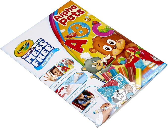 Crayola Color Wonder Alpha Pets, Mess Free Coloring for Toddlers, Alphabet Coloring Pages, Toddler Activity, Gift for Kids, Ages 3+ [Amazon Exclusive]