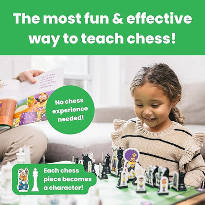 Story Time Chess - Kids Chess Set (Level 2 Strategy Expansion) Chess for Kids, Chess Game Toddlers, Learning Games for Kids, Boys & Girls Ages 3-103, No Stress Chess Game, Chess for Beginners