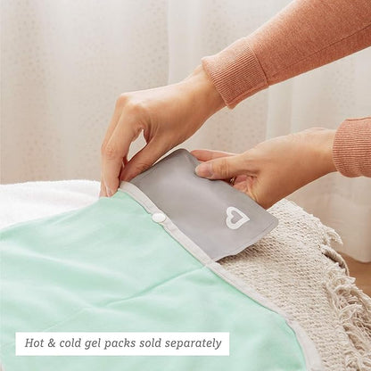 MunchkinÂŽ TheraBurpee: 2 Pack Burp Cloths with Built-in Pockets, for use with Colic & Fever Rescue Kit 1 Blue, 1 Mint,2 1)