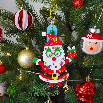 Winlyn 24 Sets Christmas Craft Kits Winter Crafts DIY Holiday Ornaments Decorations Winter Festive Foam Stickers Christmas Arts and Crafts for Kids Christmas Home Classroom Art Activities Party Favors