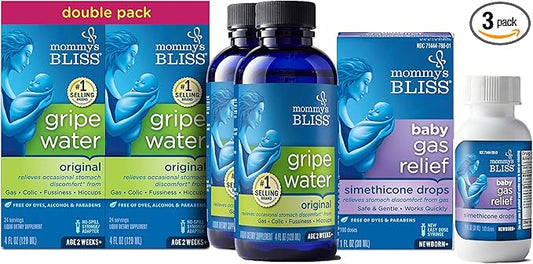 Mommy's Bliss Gripe Water Original 4 Fl Oz (Pack of 2) with 1 Fl 1)