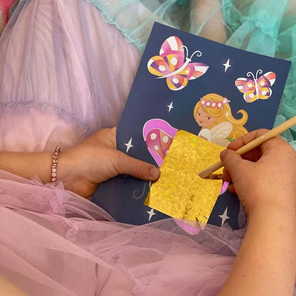 Tiger Tribe: Foil Art - Fairy - Activity Set, Foil Sheets, Magical Themed Art Cards, Create Holographic Scenes, Kids Ages 5+