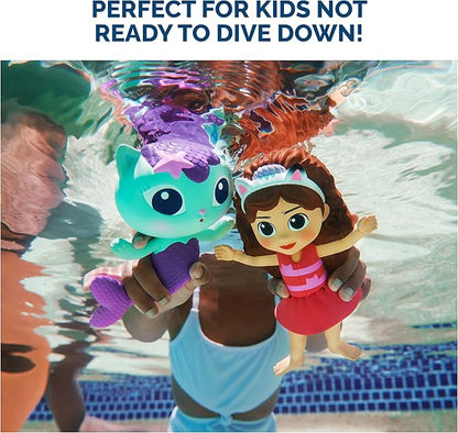 SwimWays Gabby’s Dollhouse Mercat Floatin' Figures, Swimming Pool Accessories & Kids Pool Toys, Gabby's Dollhouse Party Supplies & Water Toys for Kids Aged 3 & Up