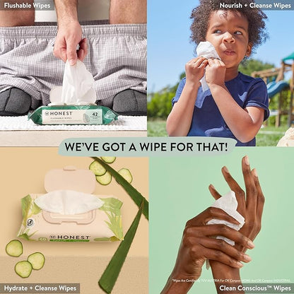 The Honest Company Babe's First Mess Gift Set | Fragrance Free Newborn Essentials 99% Water