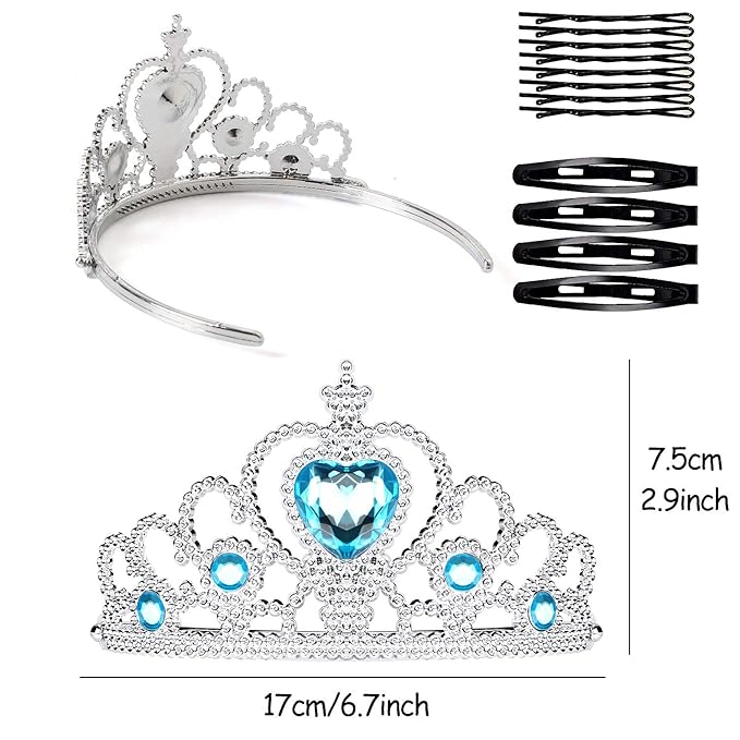 Tacobear Elsa Wig Frozen Elsa Braid with Princess Tiara Princess Elsa Dress Up Costume Accessories for Kids Girls