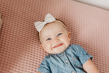 Copper Pearl Baby Bows: Stylish Headbands for Baby Girls, Premium Soft and Stretchy Baby Headbands